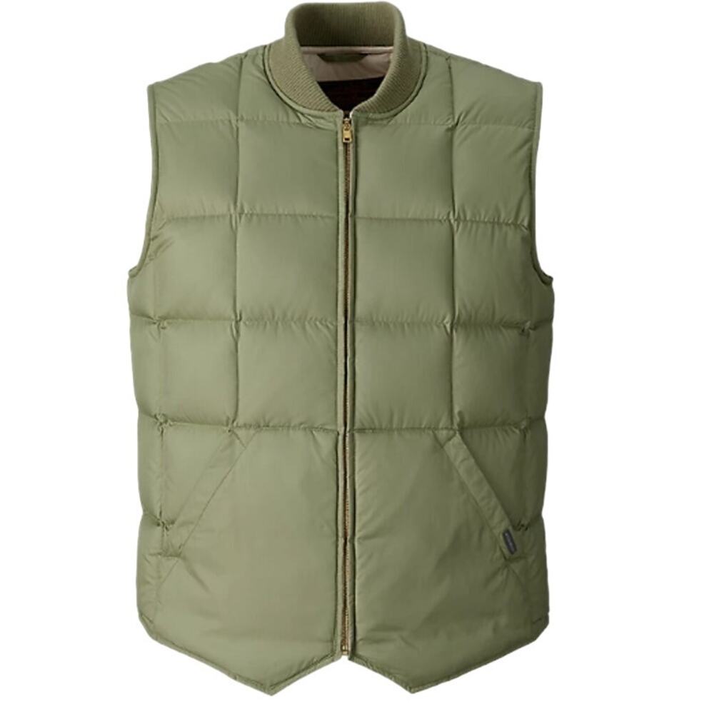 JJJJound x Eddie Bauer Goose Down Puffer Vest Sage Sleeveless Full Zipper S
